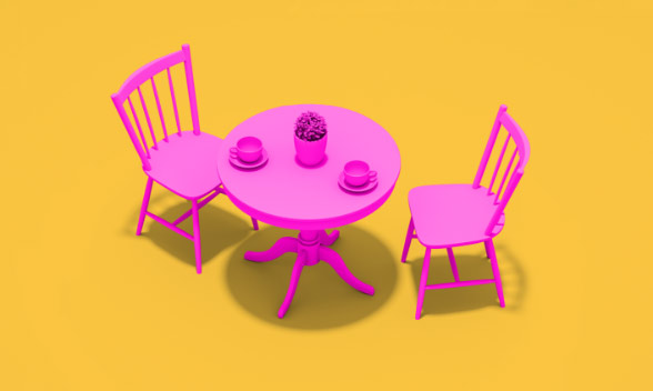 En illustration av ett bord